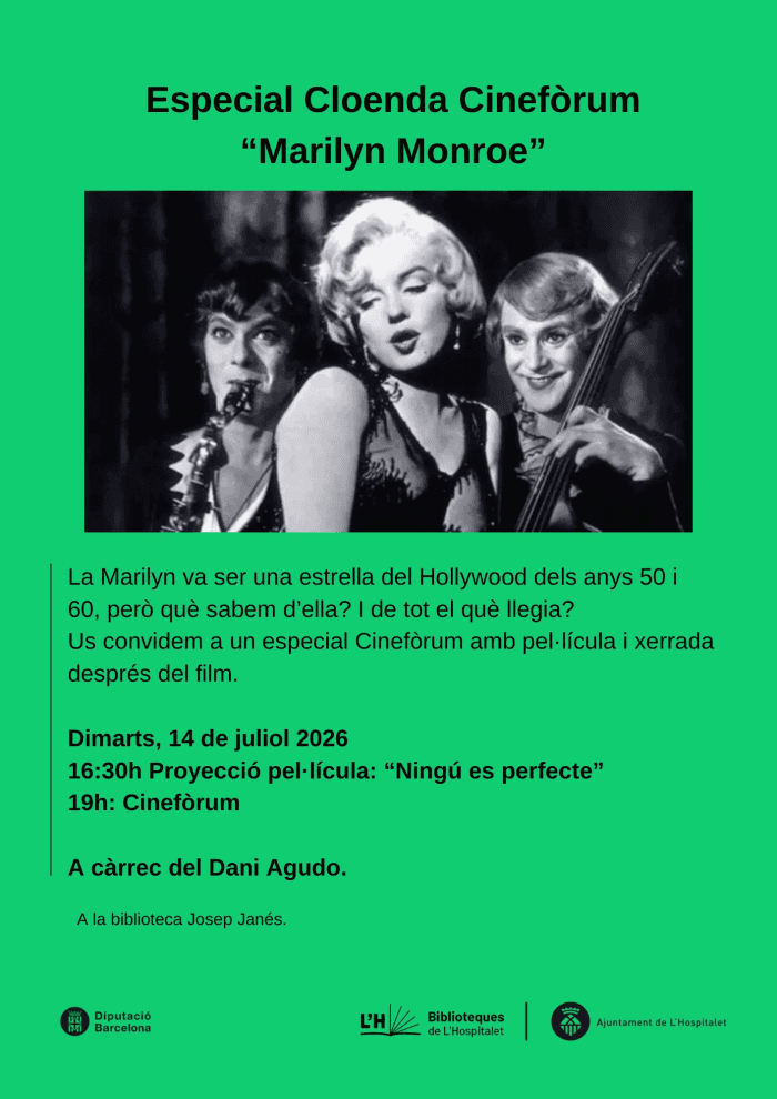 Especial Acto de Clausura del Cinefórum con la figura de Marilyn Monroe