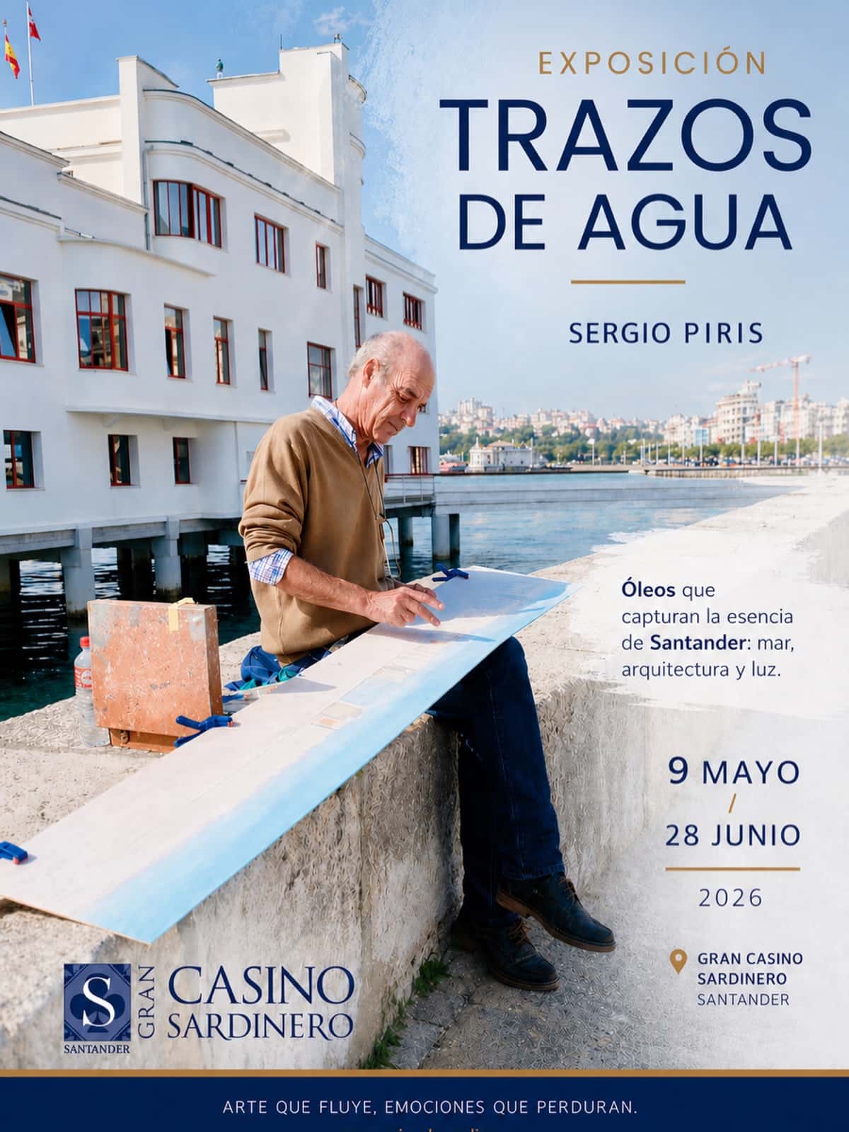 Trazos de Agua, óleos de Sergio Piris. Inauguración