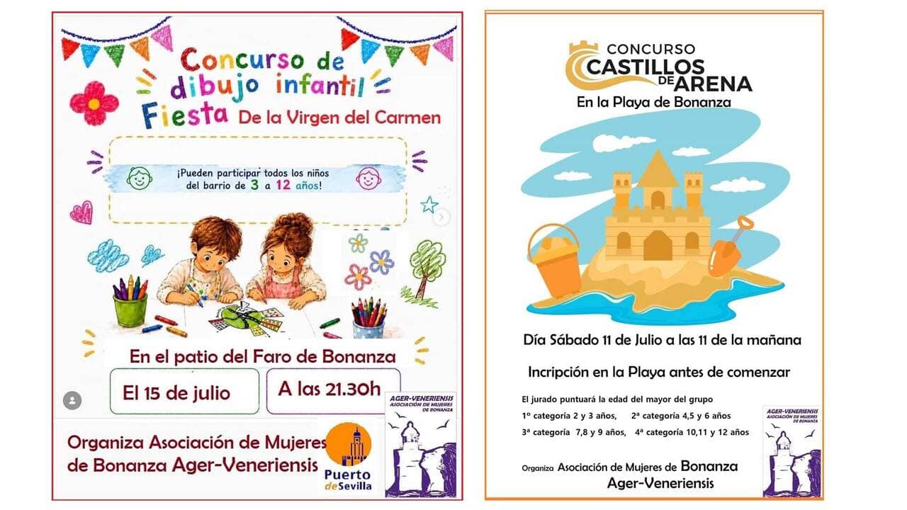 Concurso de Dibujo Infantil en las Fiestas del Carmen de Bonanza