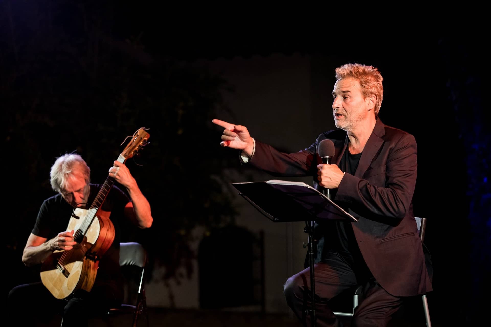 Alberto San Juan y Fernando Egozcue (espectáculo AMAR)