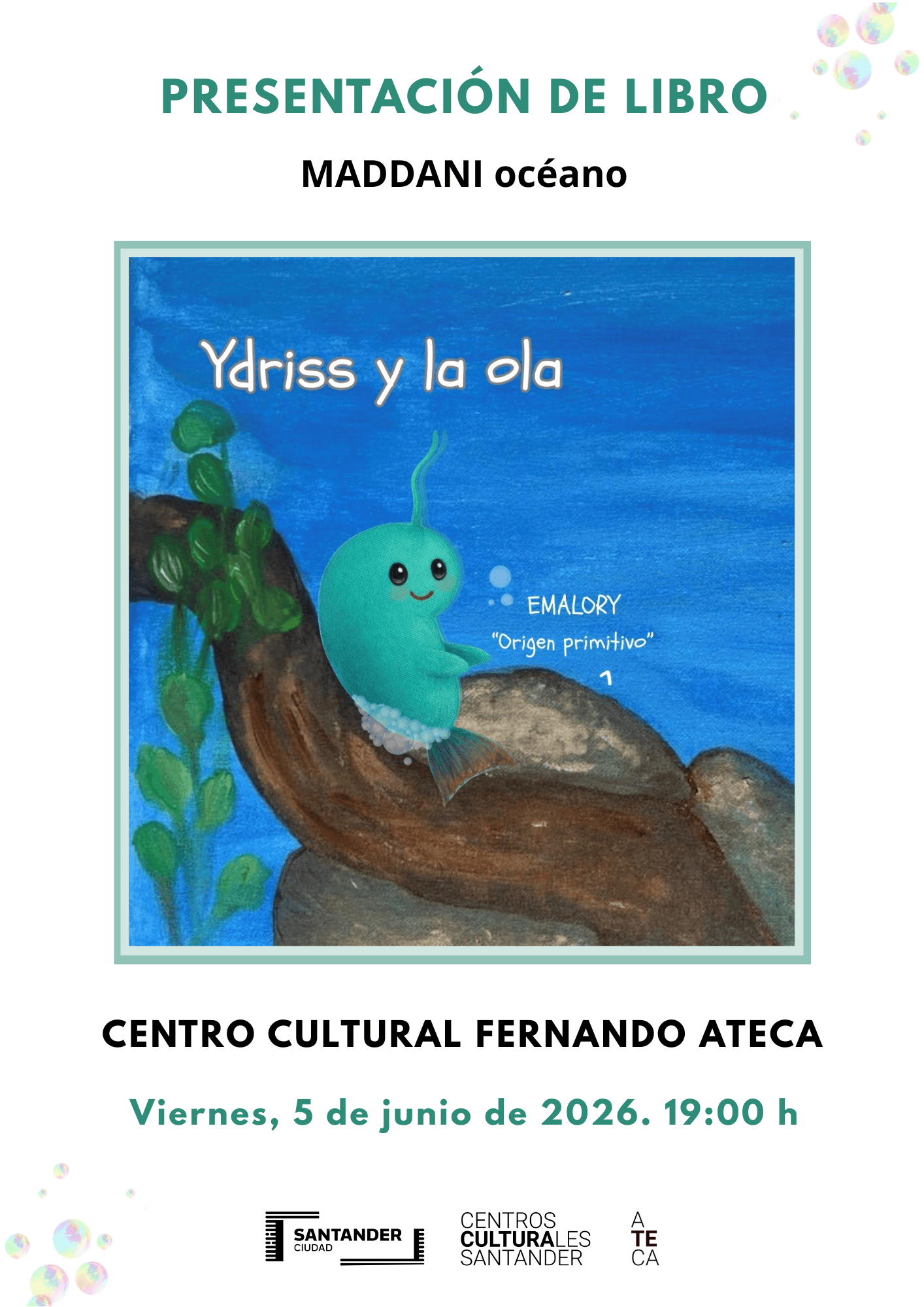 Presentación del libro Ydriss y la ola de MADDANI Océano