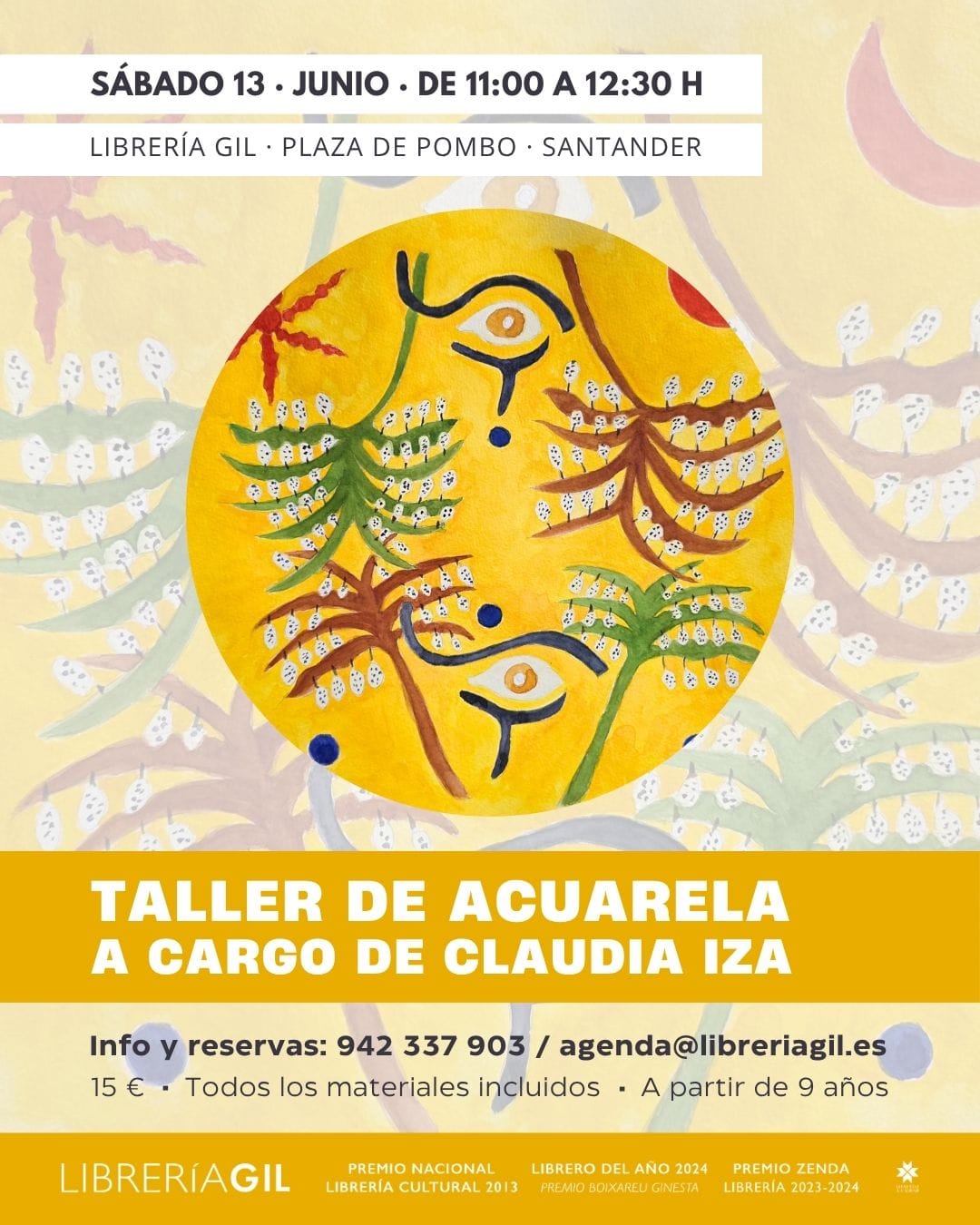 Taller de acuarela a cargo de Claudia Iza