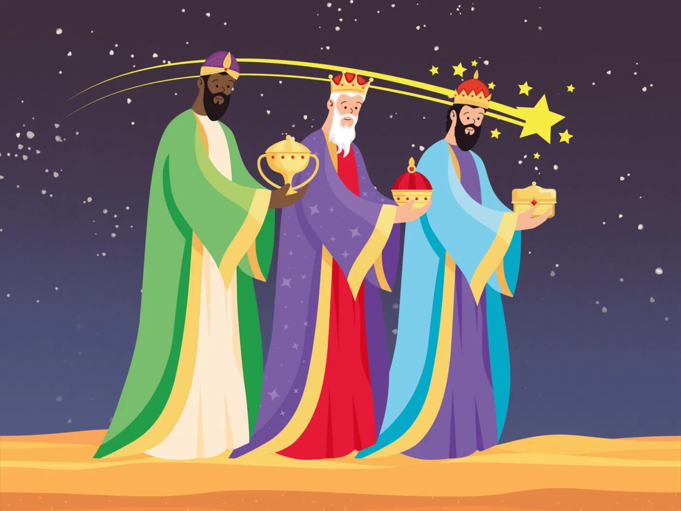 Recepción de SSMM los Reyes Magos de Oriente