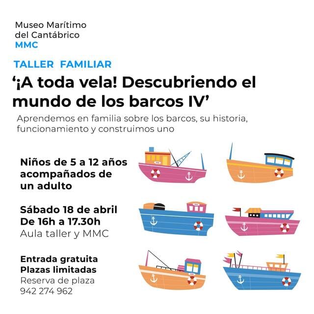 Taller familiar ¡A toda vela! Descubriendo el mundo de los barcos IV