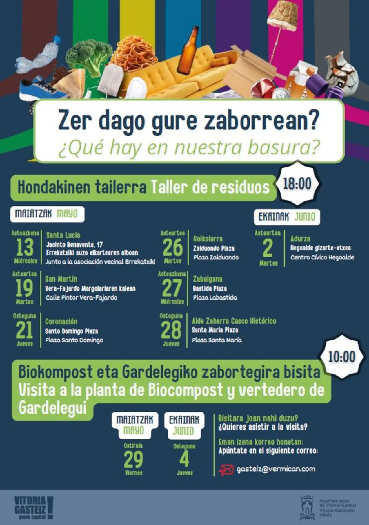 Taller práctico de reciclaje en Coronación