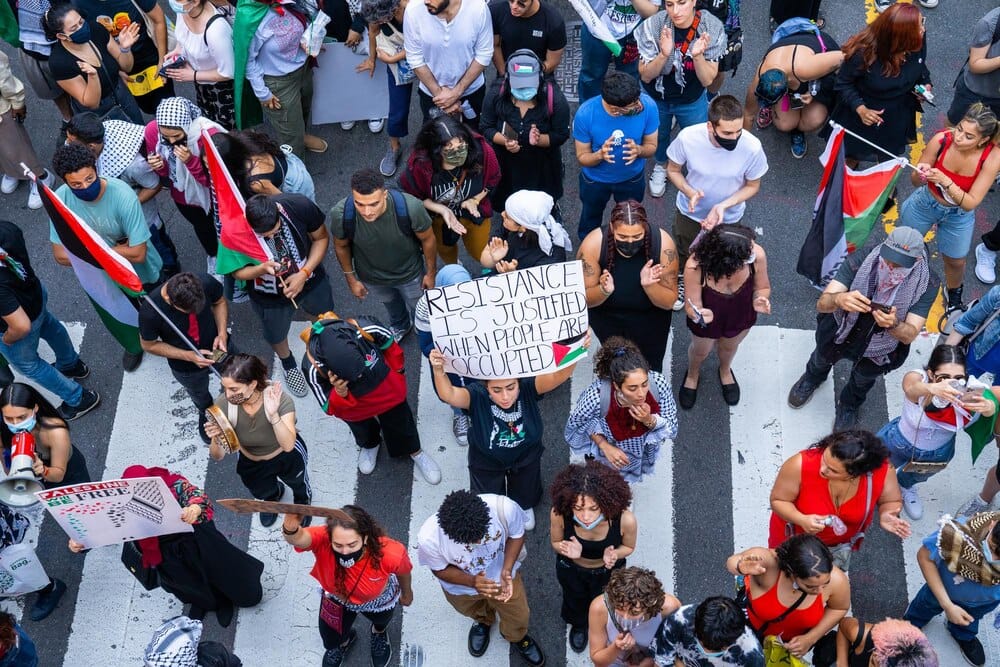 Concentraciones y manifestación en apoyo al pueblo palestino