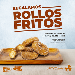Reparto gratuito de rollos fritos