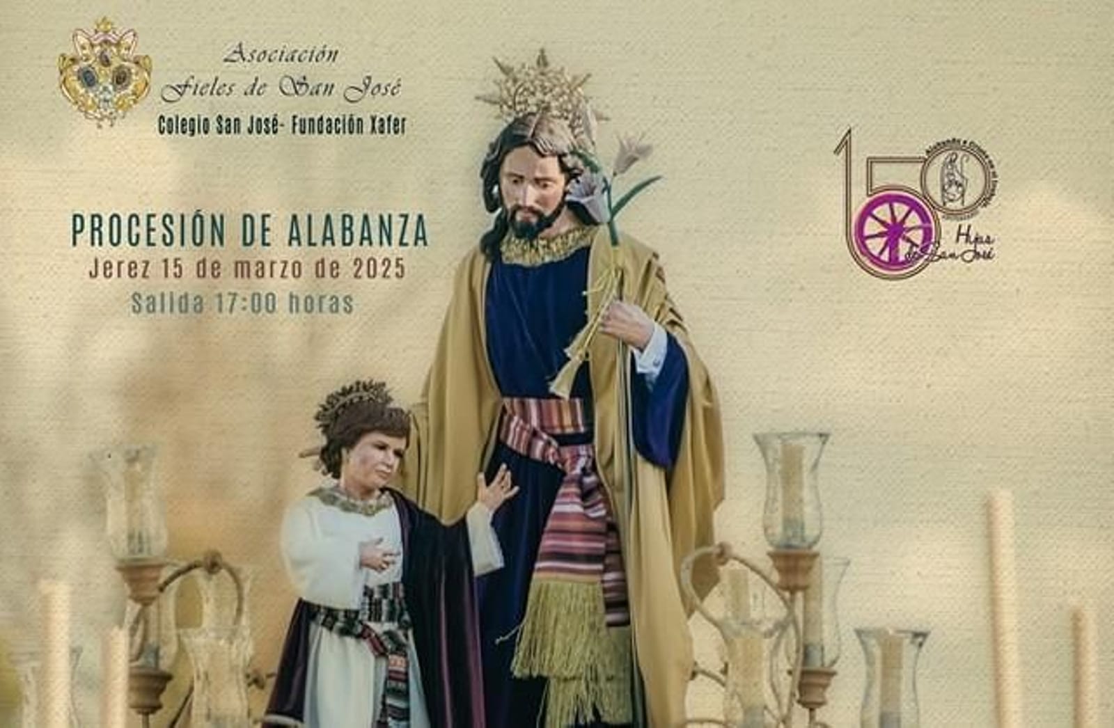 Procesión de alabanzas con la imagen de San José
