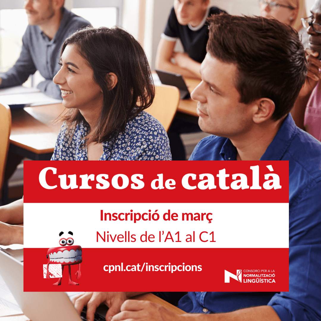INSCRIPCIÓN EN LOS CURSOS DE CATALÁN MARZO-JUNIO DE 2025 DEL CNL DE L'HOSPITALET