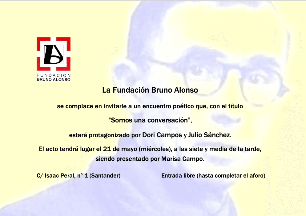 “Somos una conversación”, encuentro poético con Dori Campos y Julio Sánchez