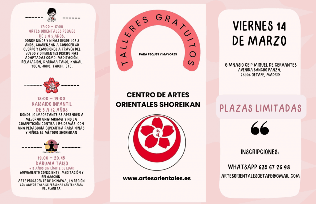 Talleres gratuitos de artes orientales