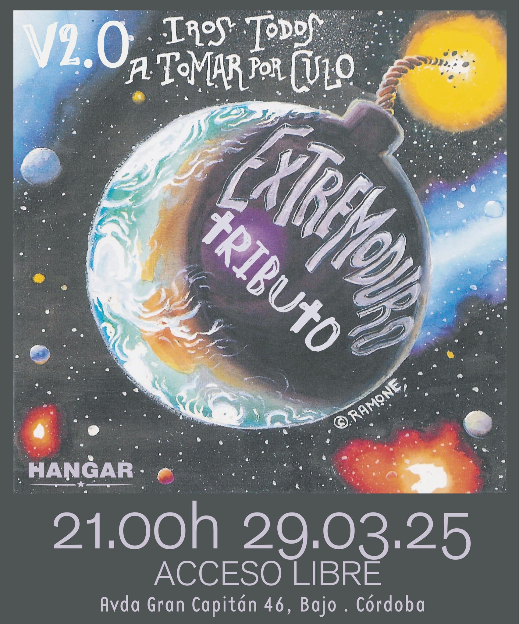 Hangar Cordoba | Tributo Extremoduro, Versión 2.0, acceso libre.