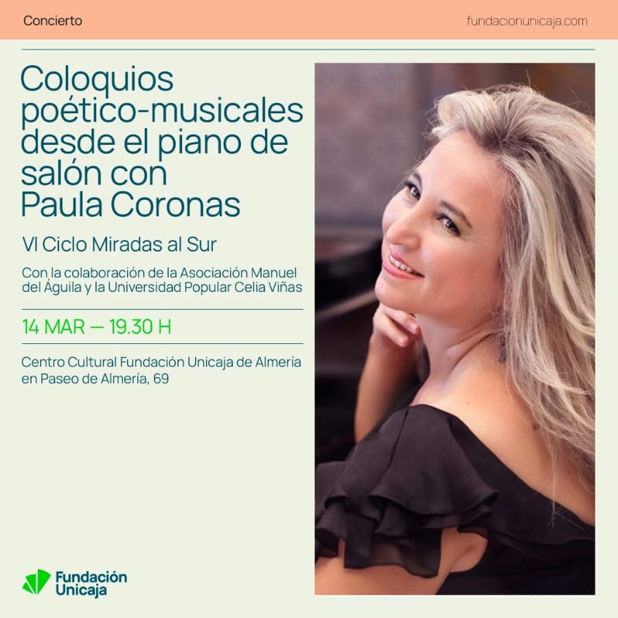 Coloquios poético-musicales desde el piano de salón con Paula Coronas