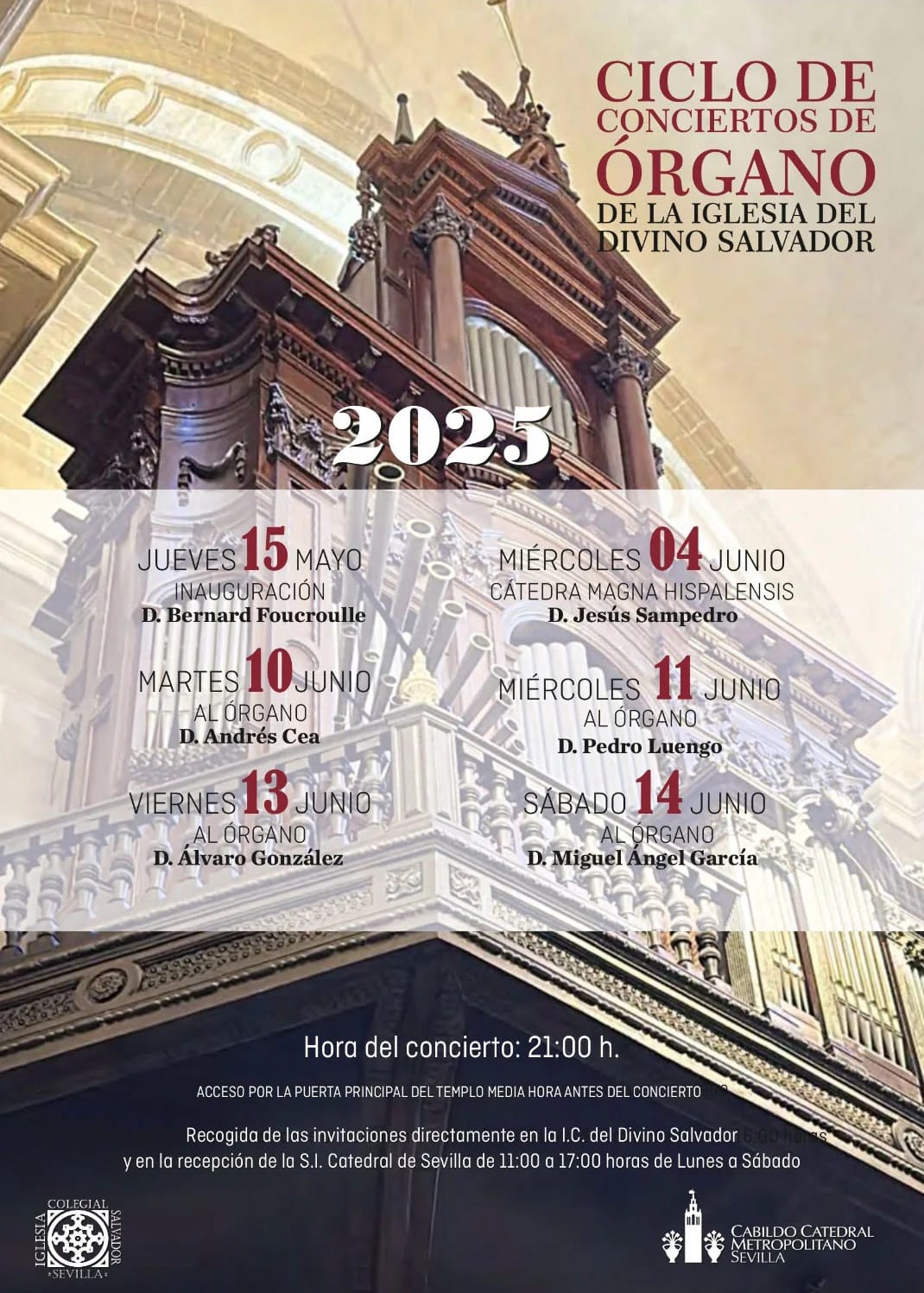 Concierto de órgano a cargo del organista de la Catedral Pedro Luengo