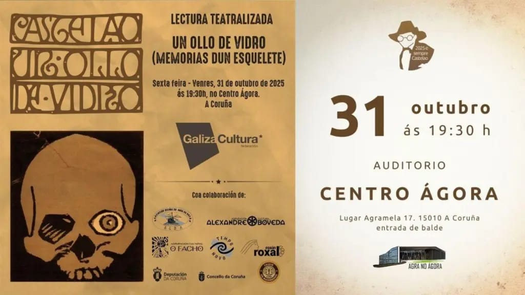 Lectura teatralizada de Un ollo de vidro. Memorias dun esquelete de Castelao