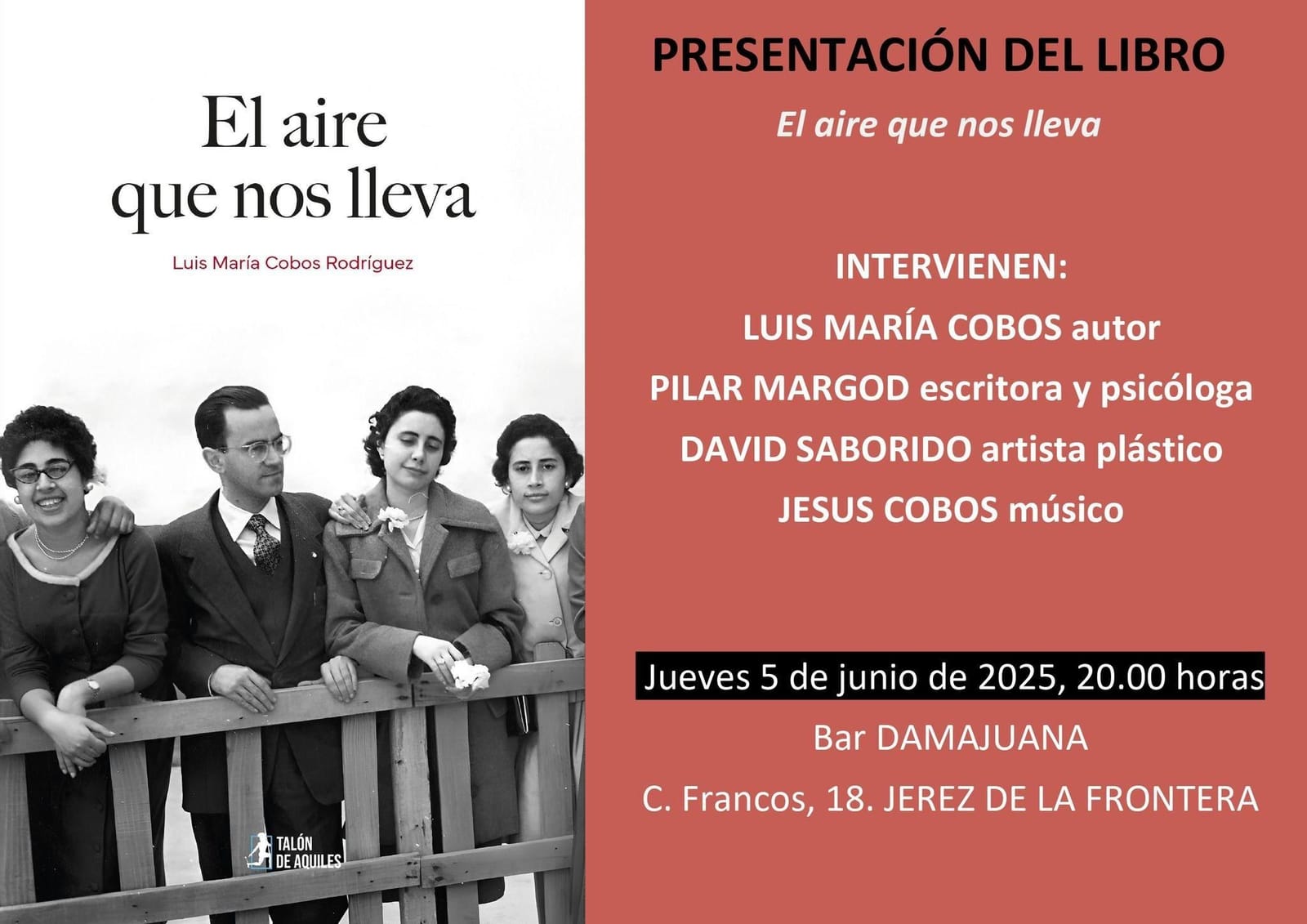 Presentación del libro 'El aire que nos lleva'