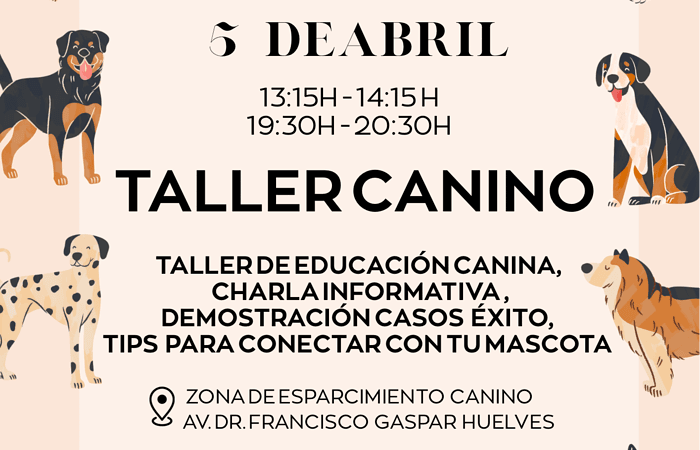 Taller gratuito de educación canina