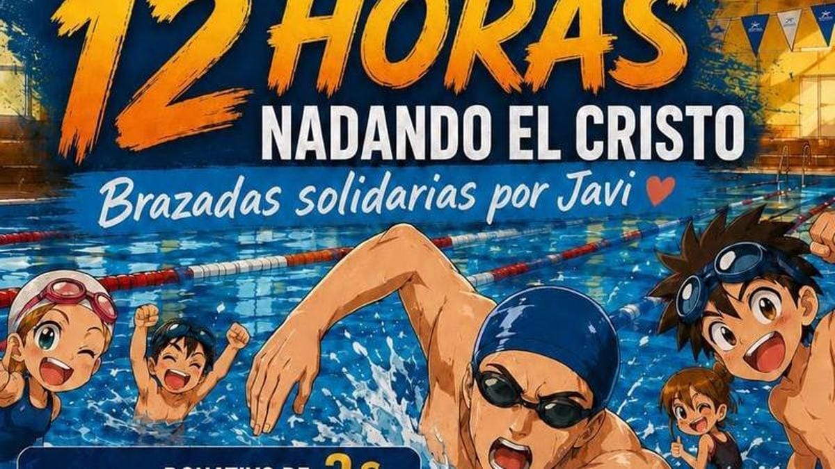Marat贸n solidaria de nataci贸n a favor de la asociaci贸n El 谩ngel de Javi