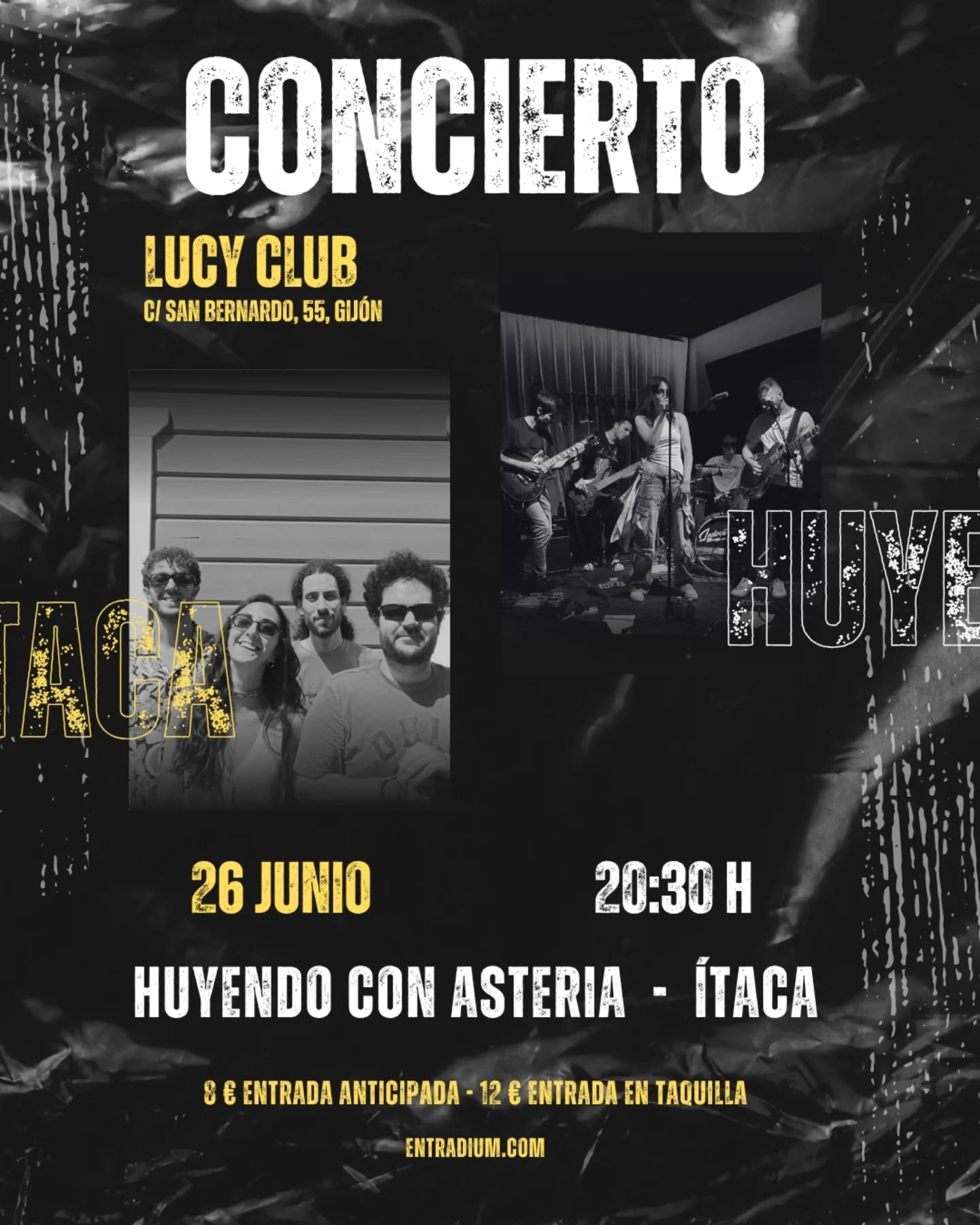 Concierto de Huyendo con Asteria e 脥taca