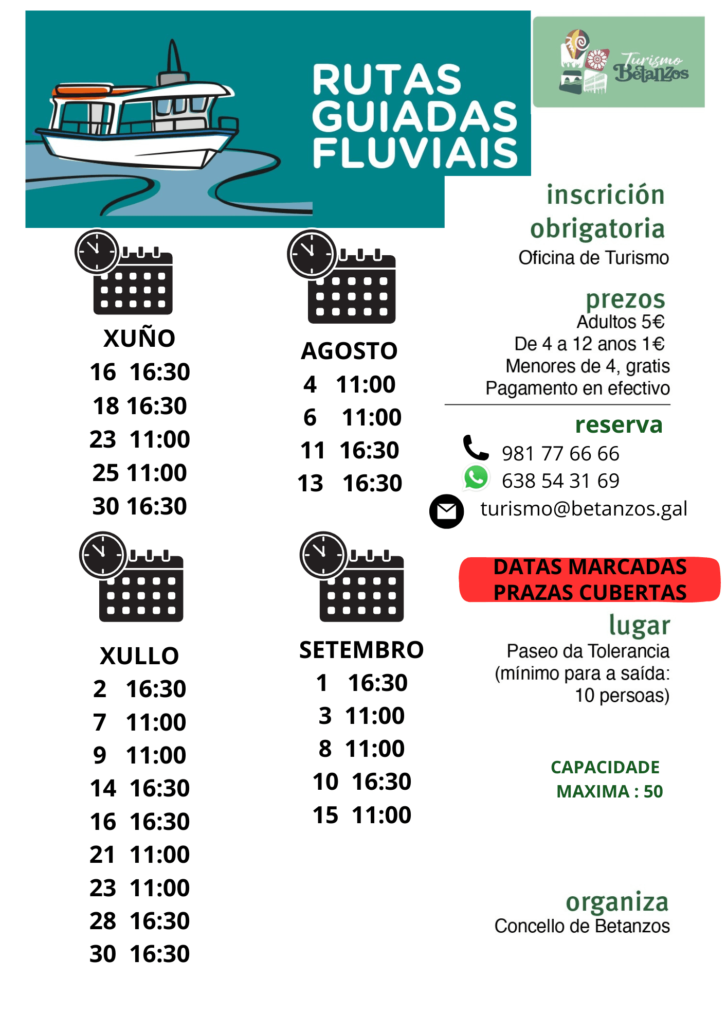 Rutas Guiadas Fluviais en Betanzos
