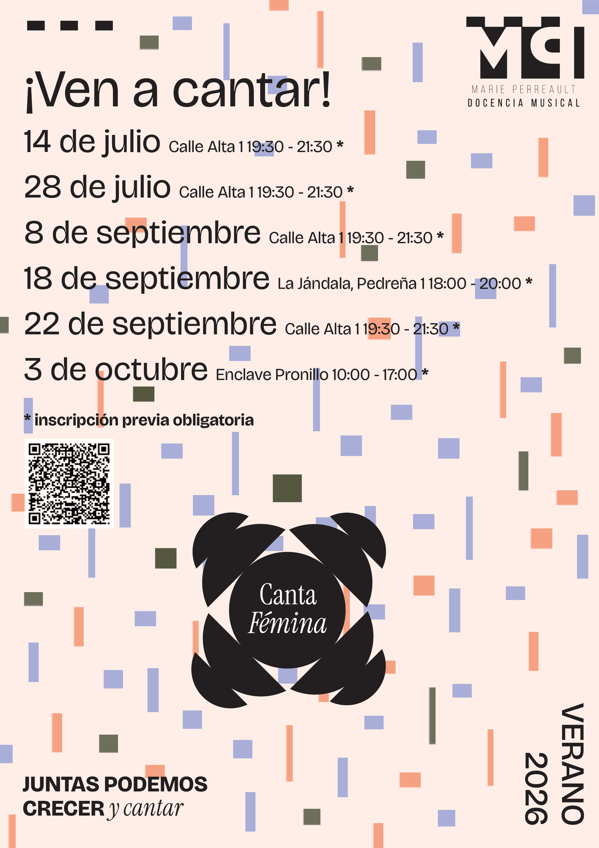 Canta fémina, encuentro de canto efímero y armonías vocales femeninas