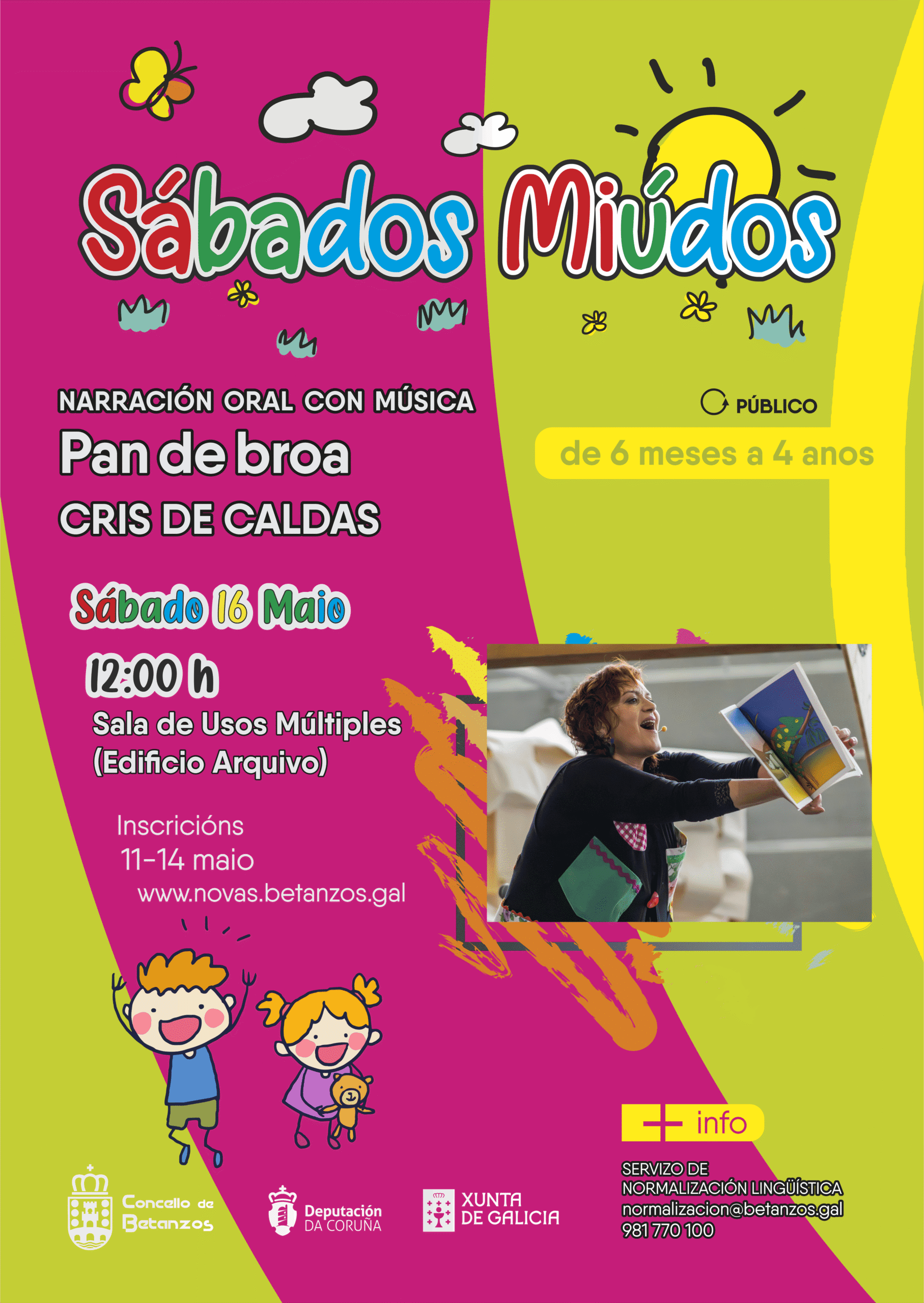 Sábado Miúdos: Espectáculo de narración oral e música 'Contos para a primeira infancia'