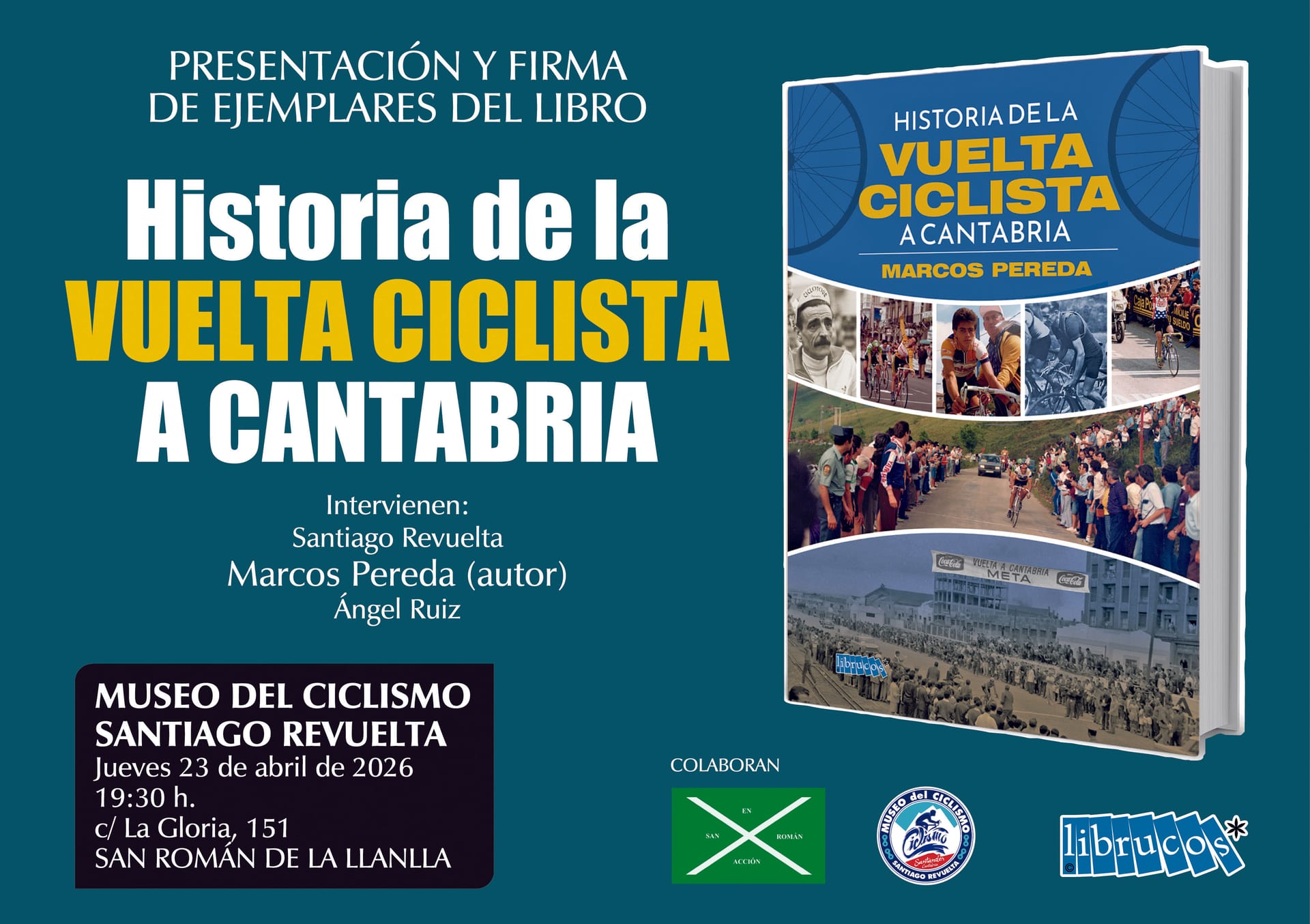 Presentación y firma de 'Historia de la Vuelta Ciclista a Cantabria' por Marcos Pereda