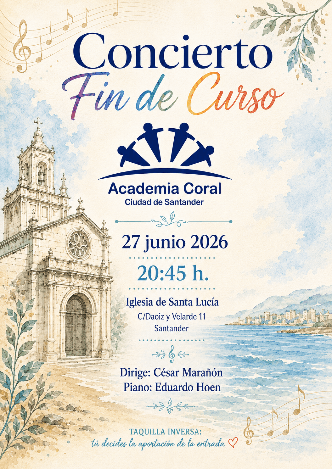 Concierto de fin de curso Academia Coral Ciudad de Santander