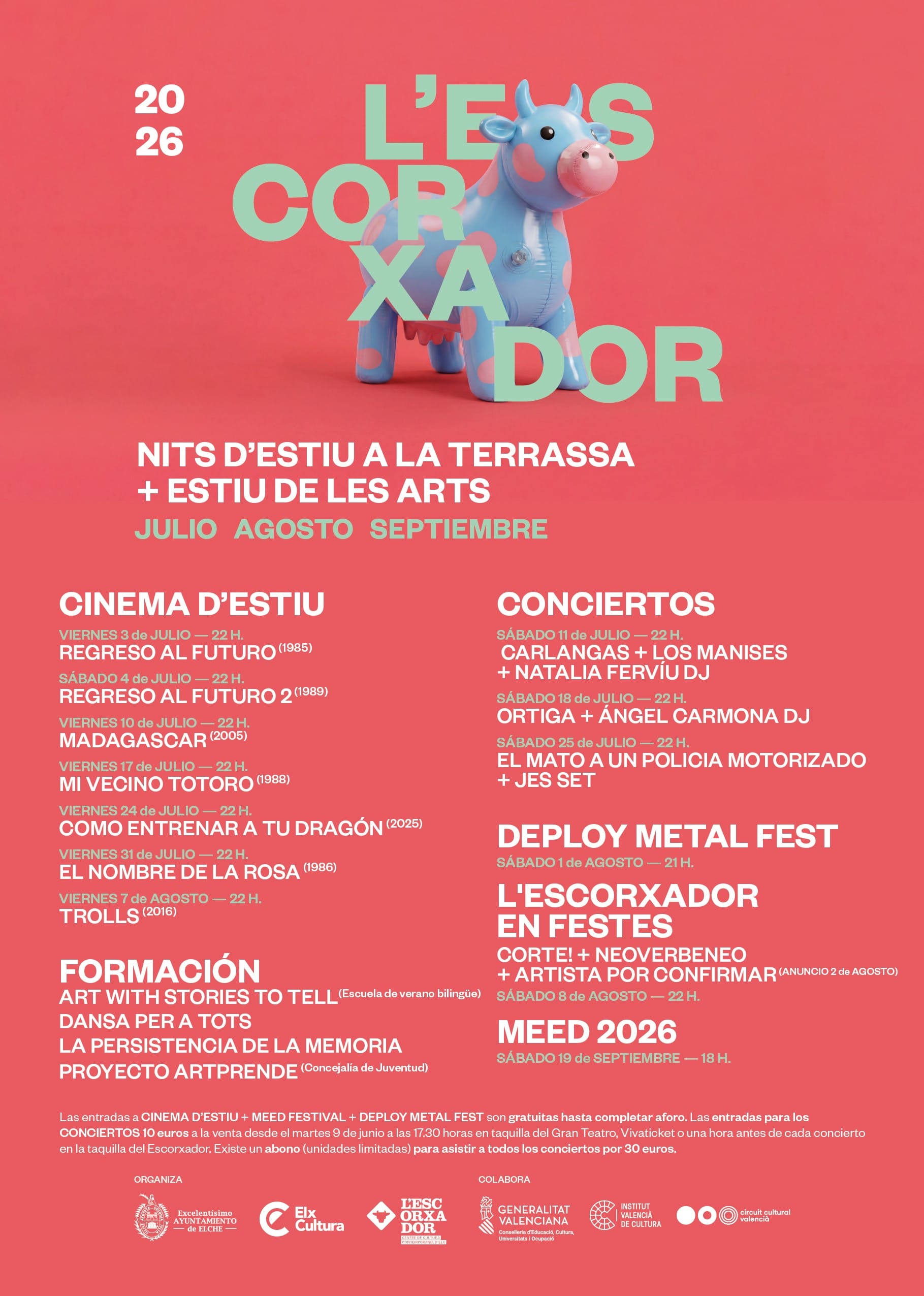 L'Escorxador: Nits d'estiu a la terrassa + Estiu de les Arts 2026 | El Mato a un, Policía Motorizado + Jes Set