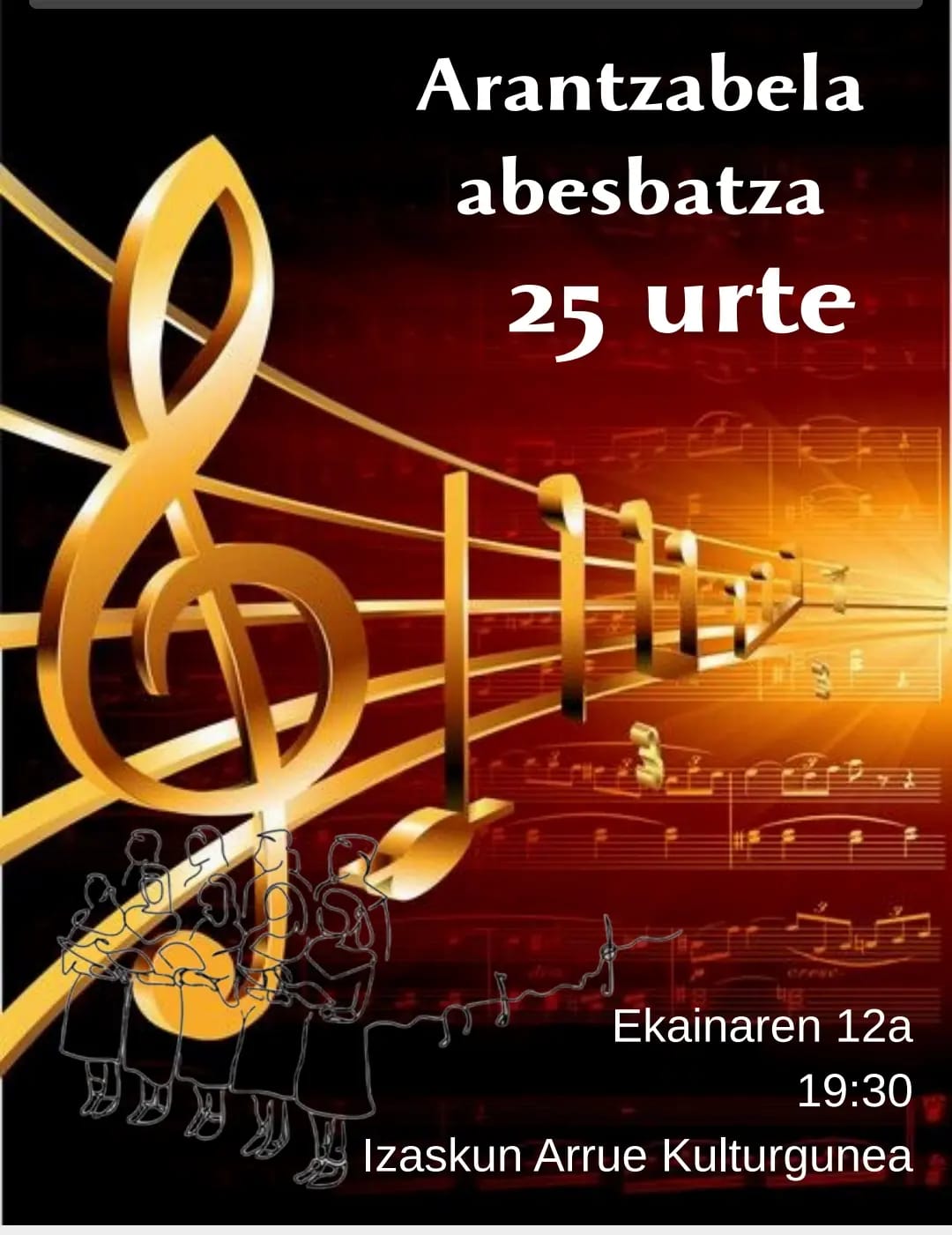 Concierto aniversario 25 años del Coro Arantzabela abesbatza