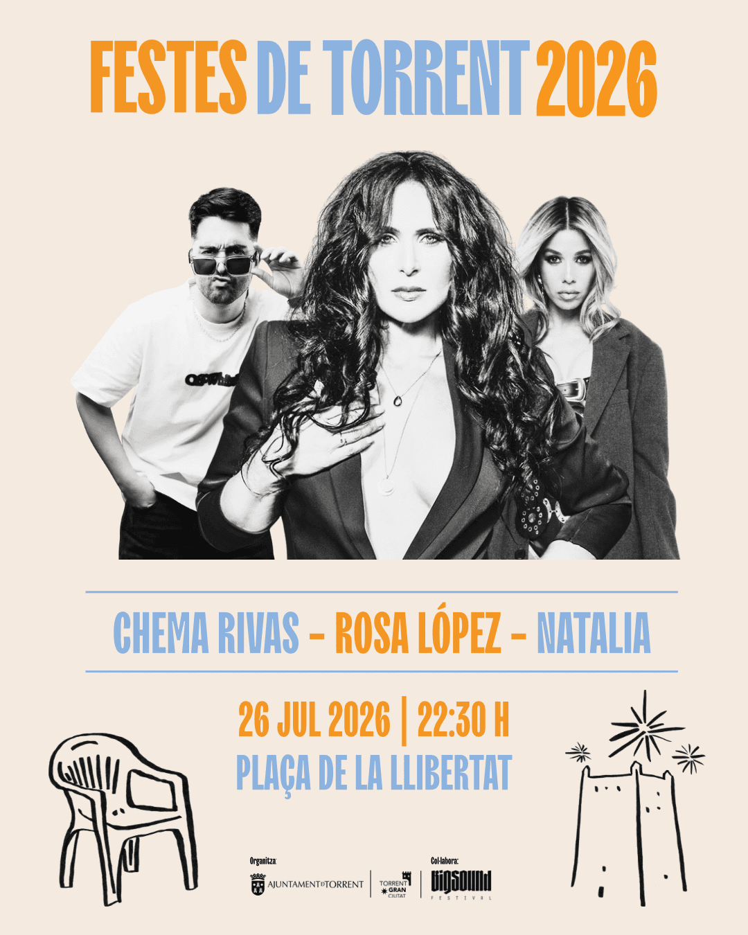 Concierto de Rosa López, Natalia y Chema Rivas