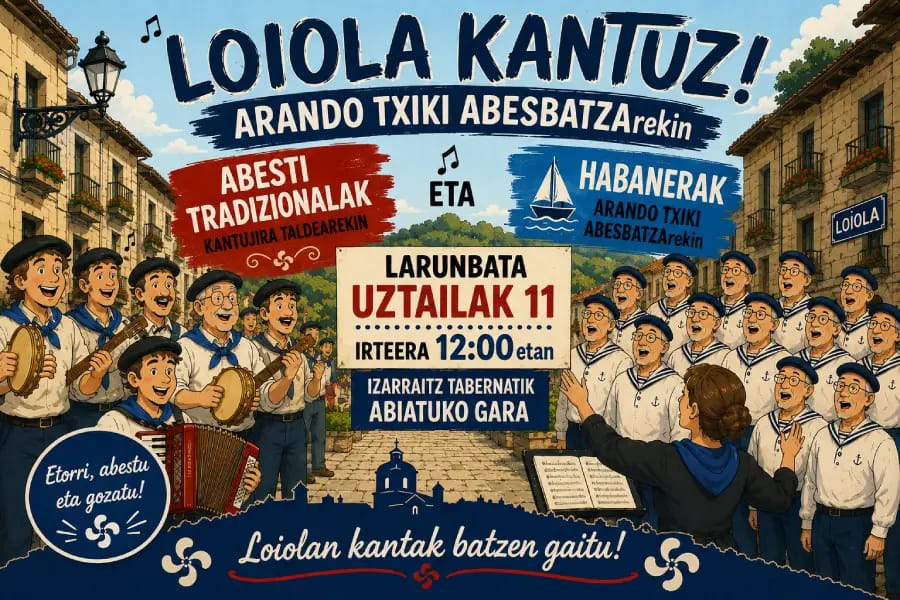 Kantujira con la coral Arando Txiki