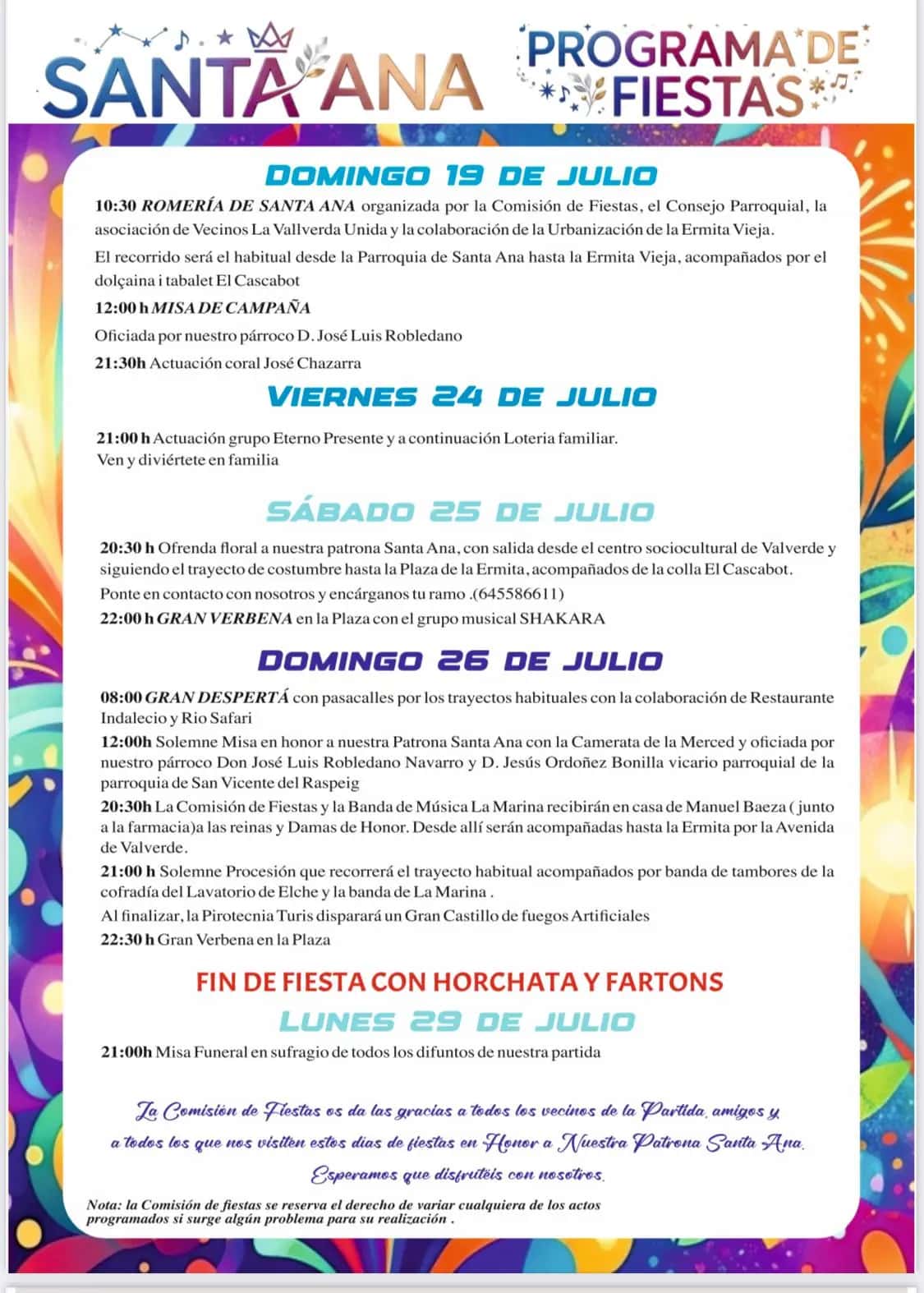 Fiestas de Santa Ana de Valverde