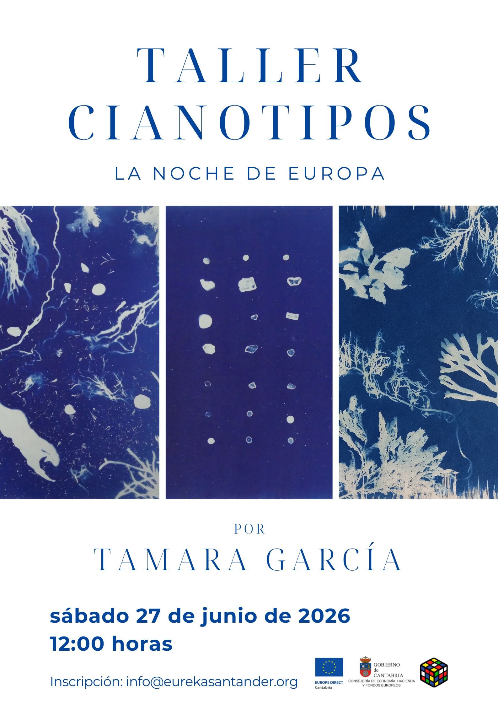 Taller de cianotipos con Tamara García
