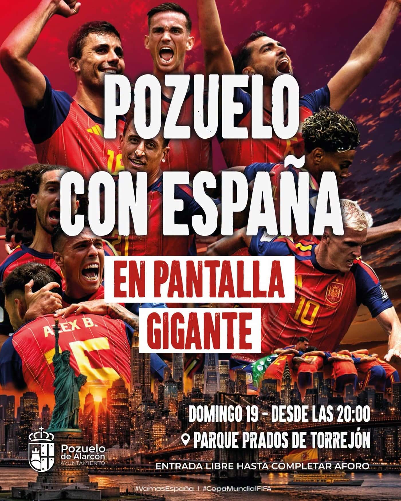 La final del Mundial en pantalla gigante en Pozuelo