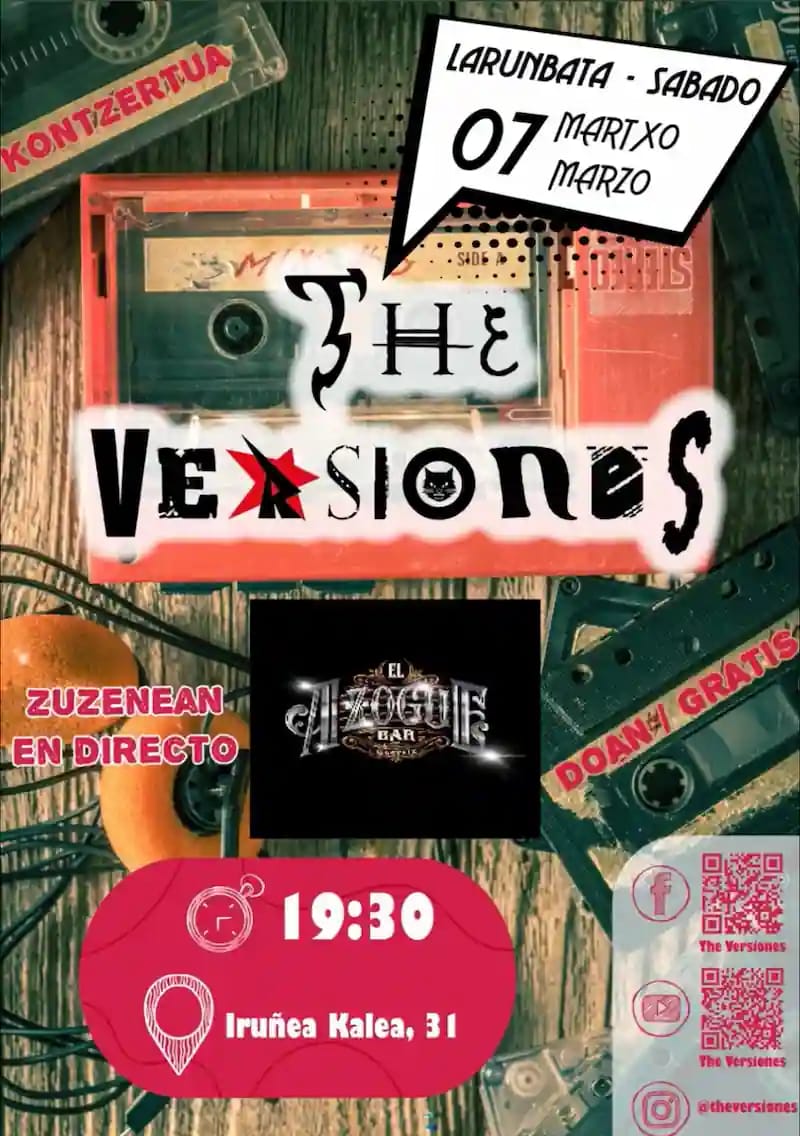 Concierto de The Versiones en Cafe Raw Salburua