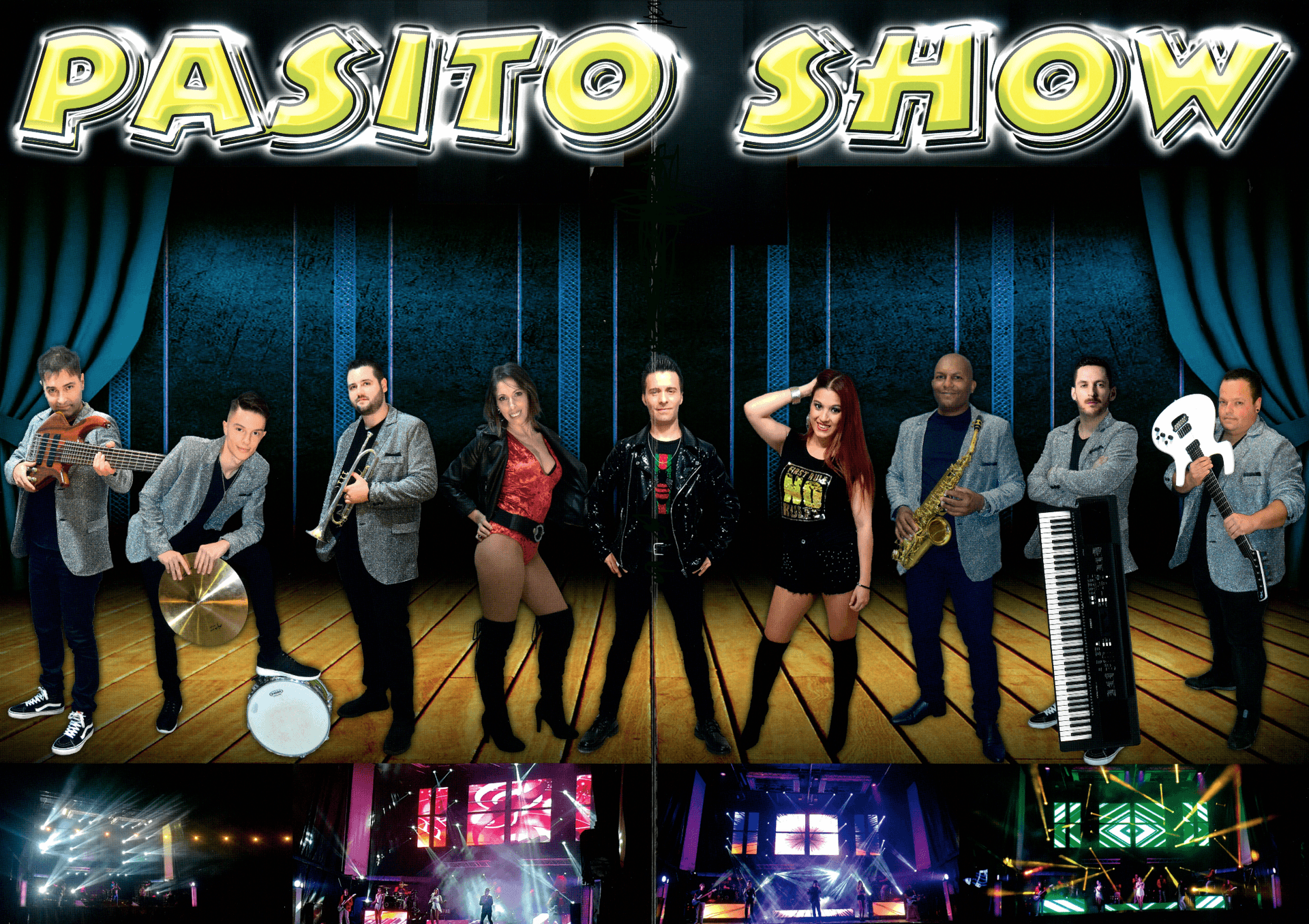 Actuaci贸n de la orquesta Pasito Show en las fiestas de Perchera