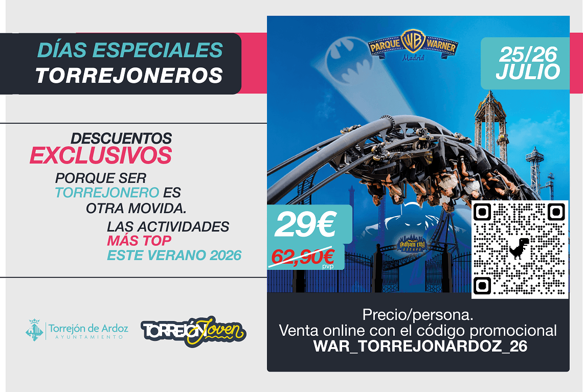 Parque Warner a 29 euros para vecinos de Torrejón