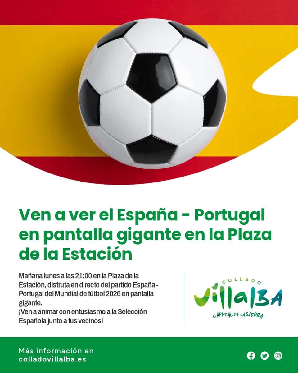 El Mundial en pantalla gigante en Collado Villalba