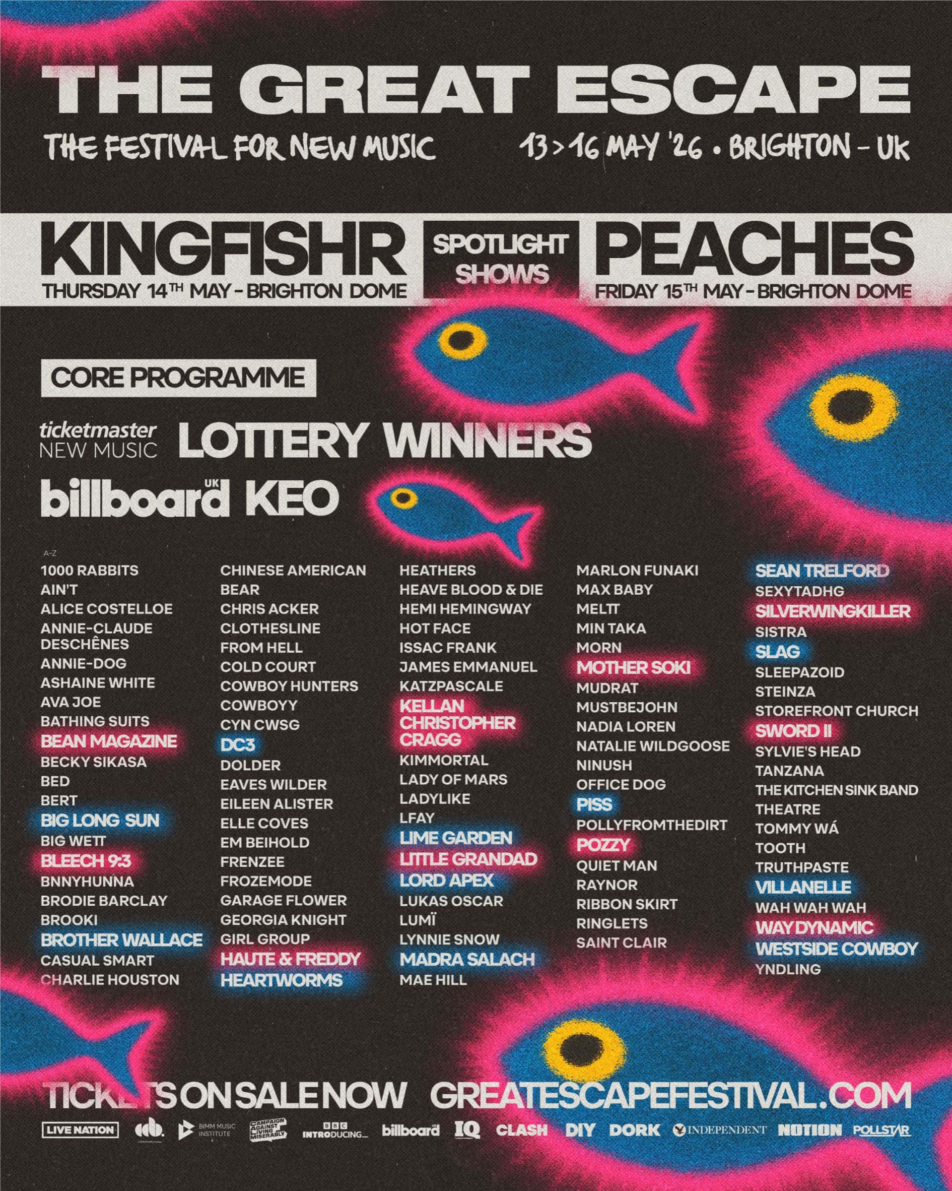 The Great Escape 2026: Music Guide to Brighton