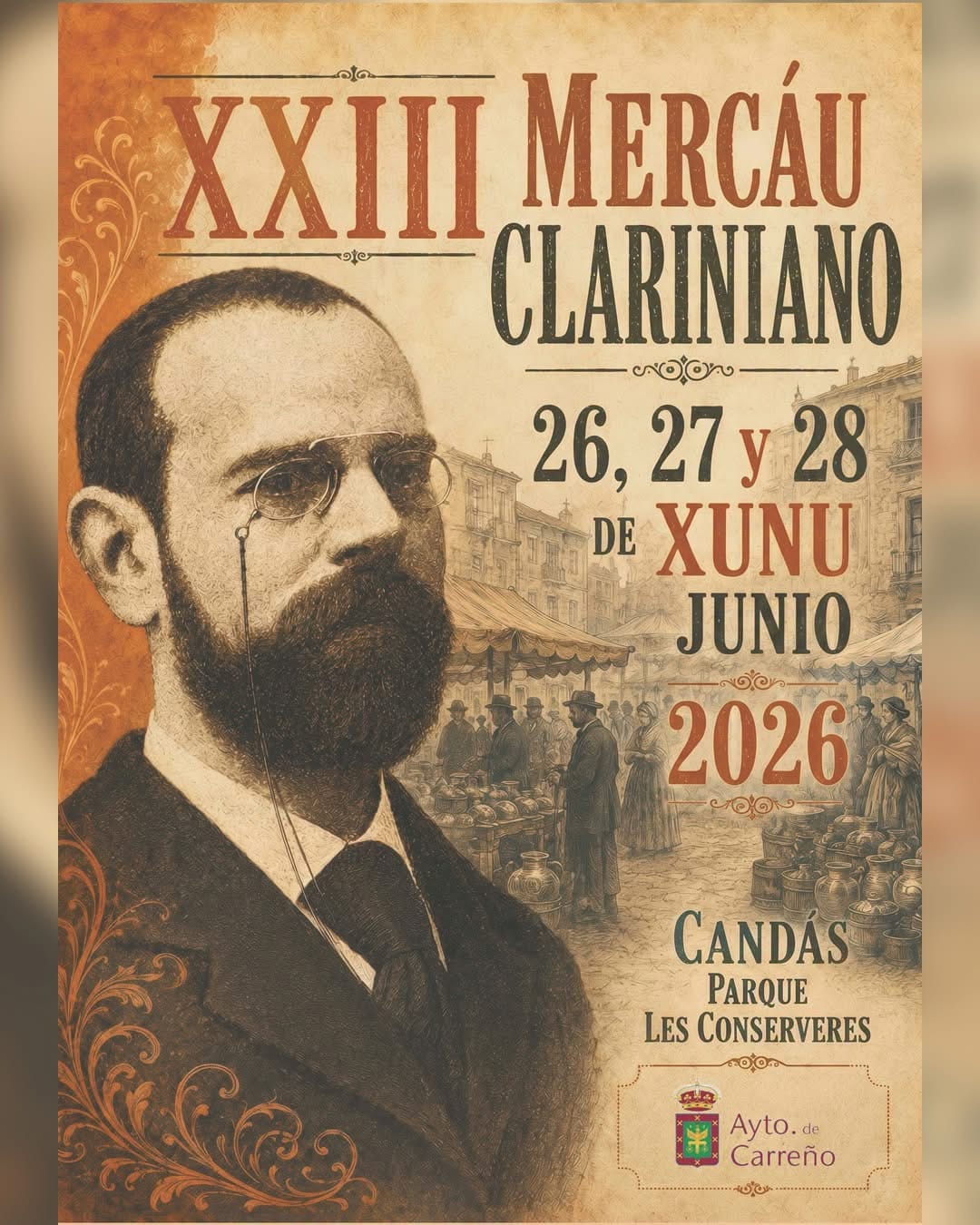 El Mercáu Clariniano de Candás viaja al siglo XIX