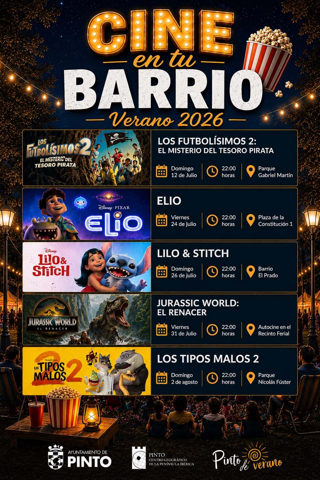 Cine en tu Barrio: cine gratis al aire libre en Pinto