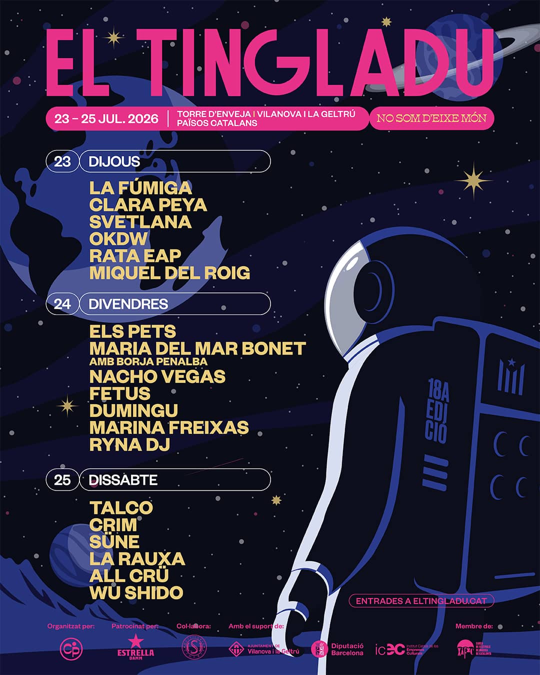 Tingladu 2026: tres días de música catalana en Vilanova
