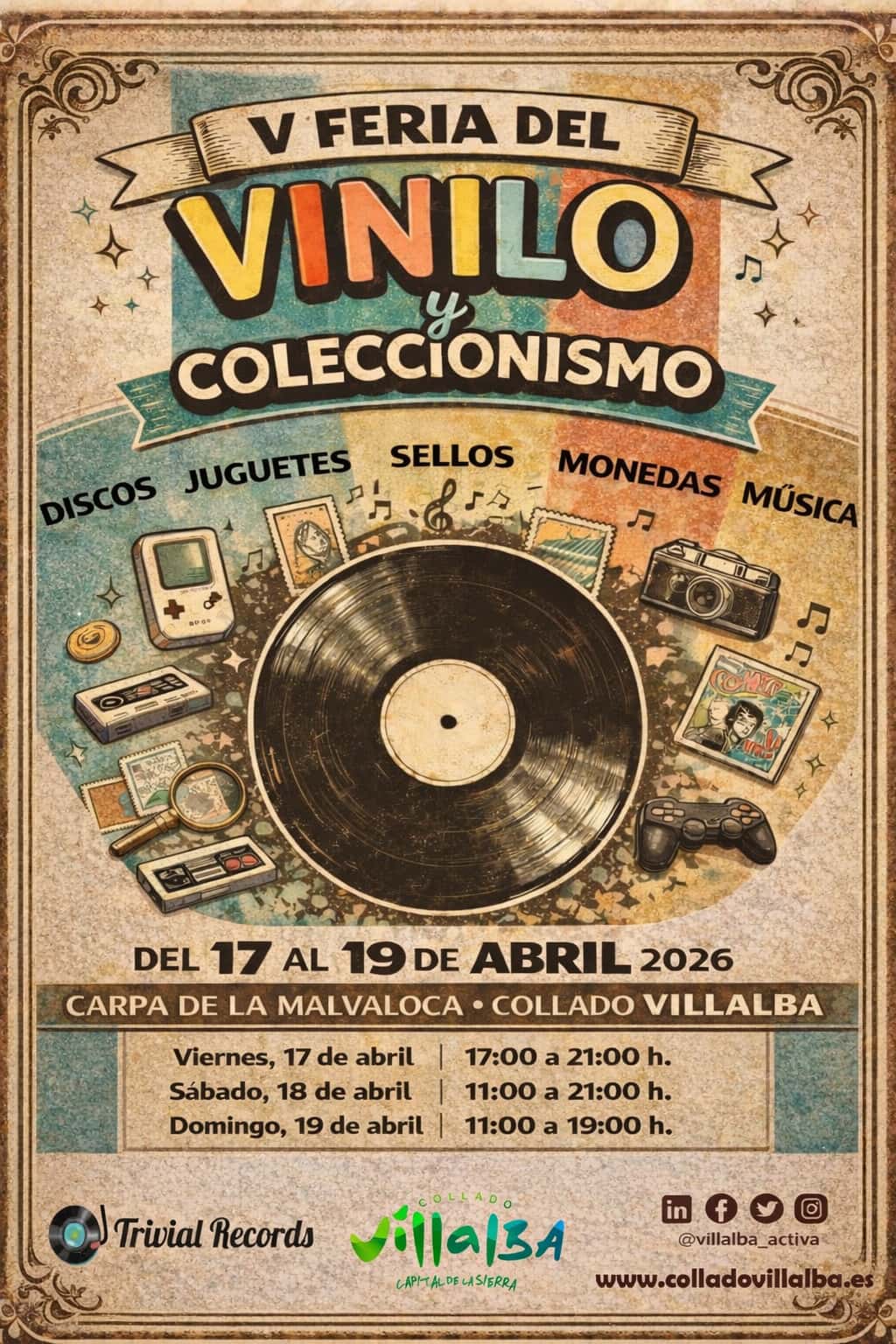 La Feria del Vinilo de Collado Villalba cumple cinco años