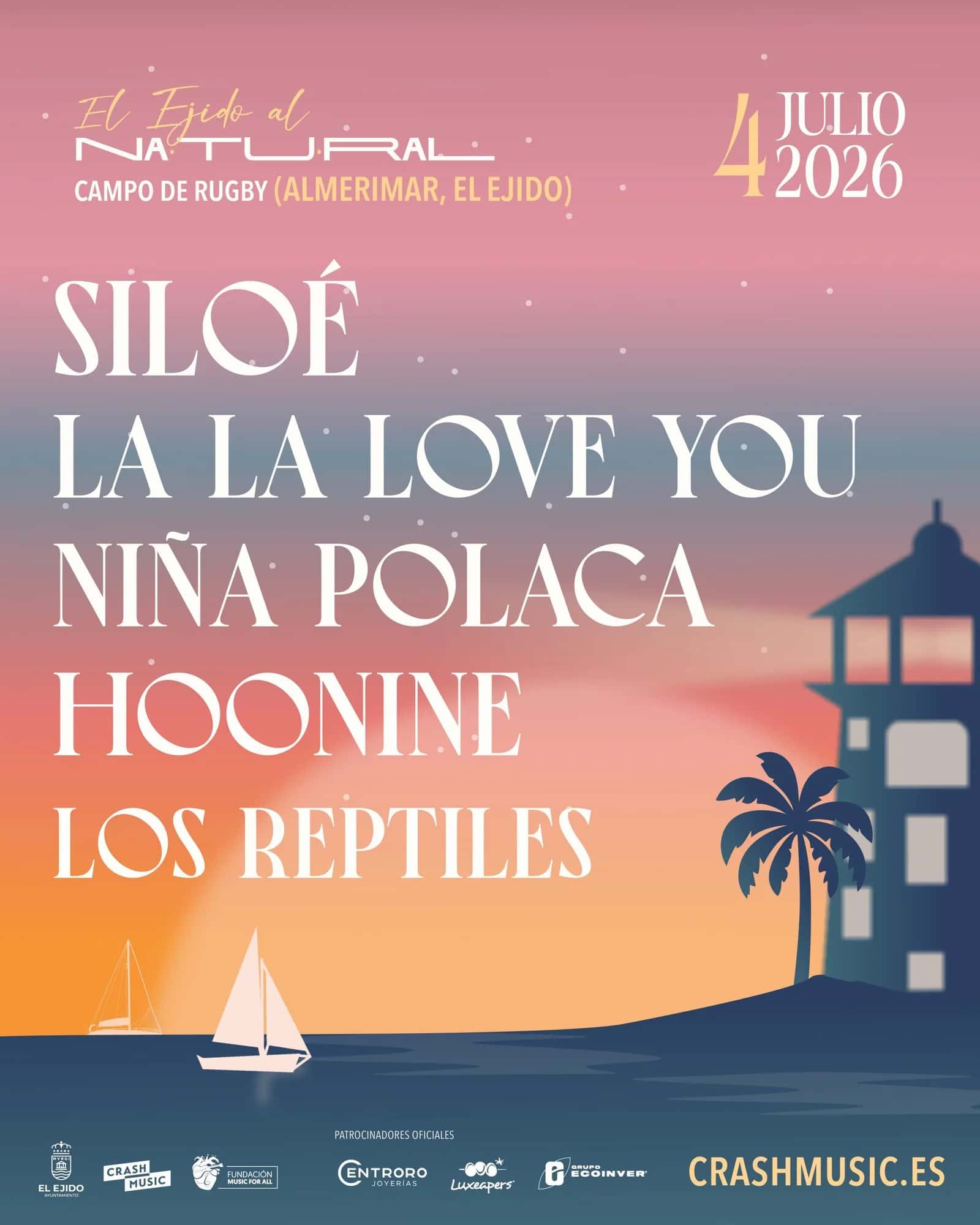 El Ejido al Natural 2026: Música en vivo junto al mar