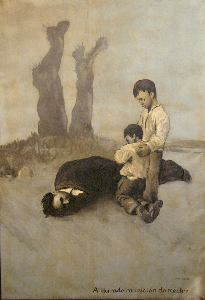 Exhibición de 'A derradeira leición do mestre' de Castelao