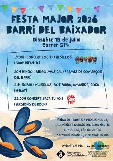 La Fiesta Mayor del Baixador llena de vida Castelldefels