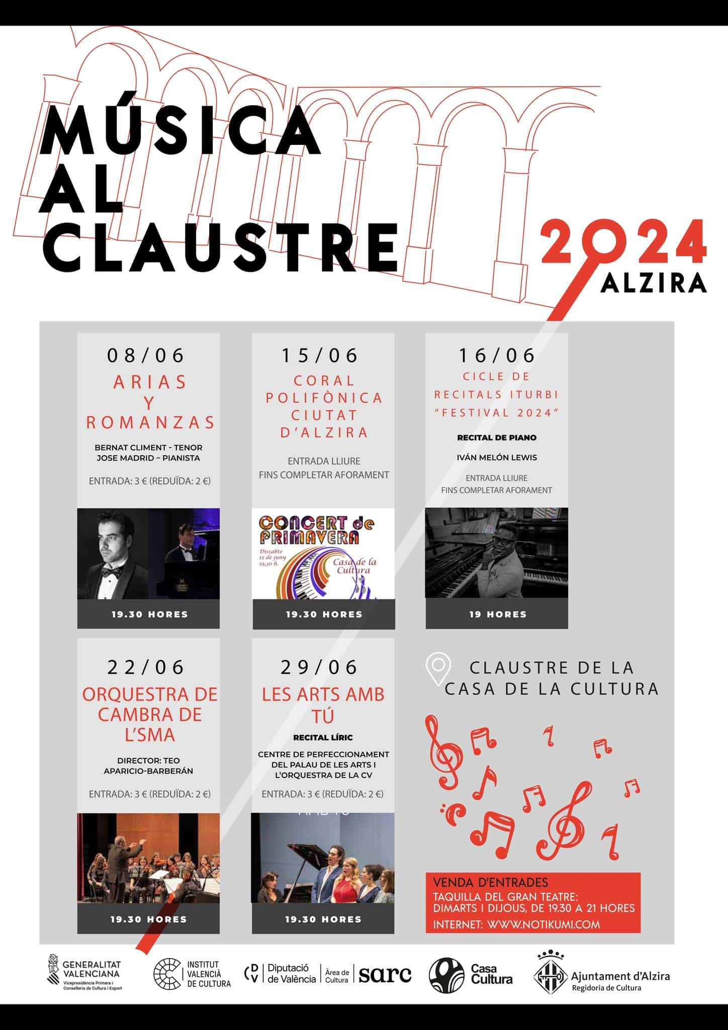 Música al Claustre llena de ritmo las noches de Alzira