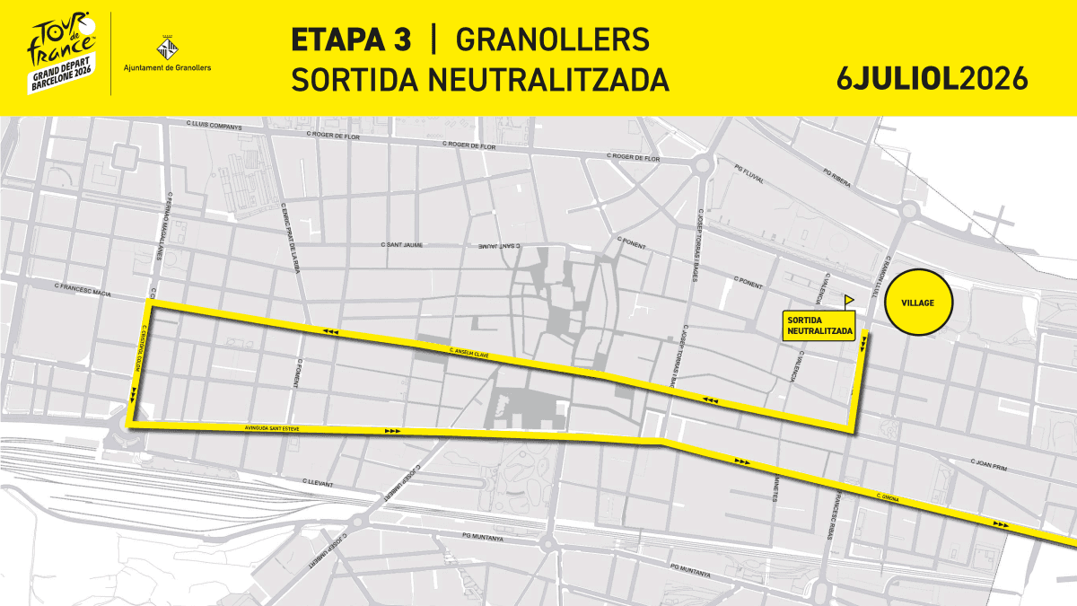 Tour de Francia en Granollers: cortes y movilidad