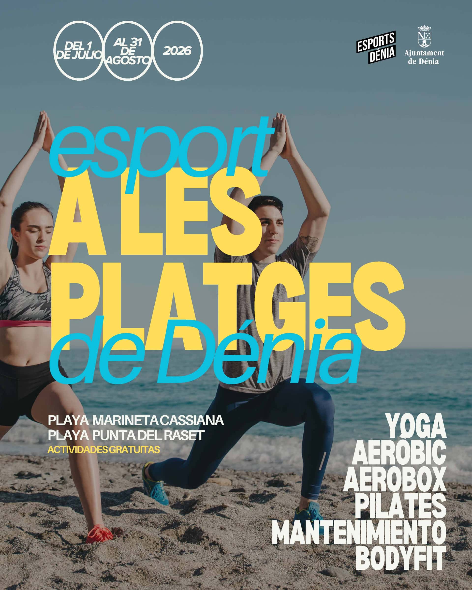 Deporte gratis en las playas de Dénia: horarios y sitios